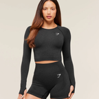 GS - Vital Crop Top - Black Marl