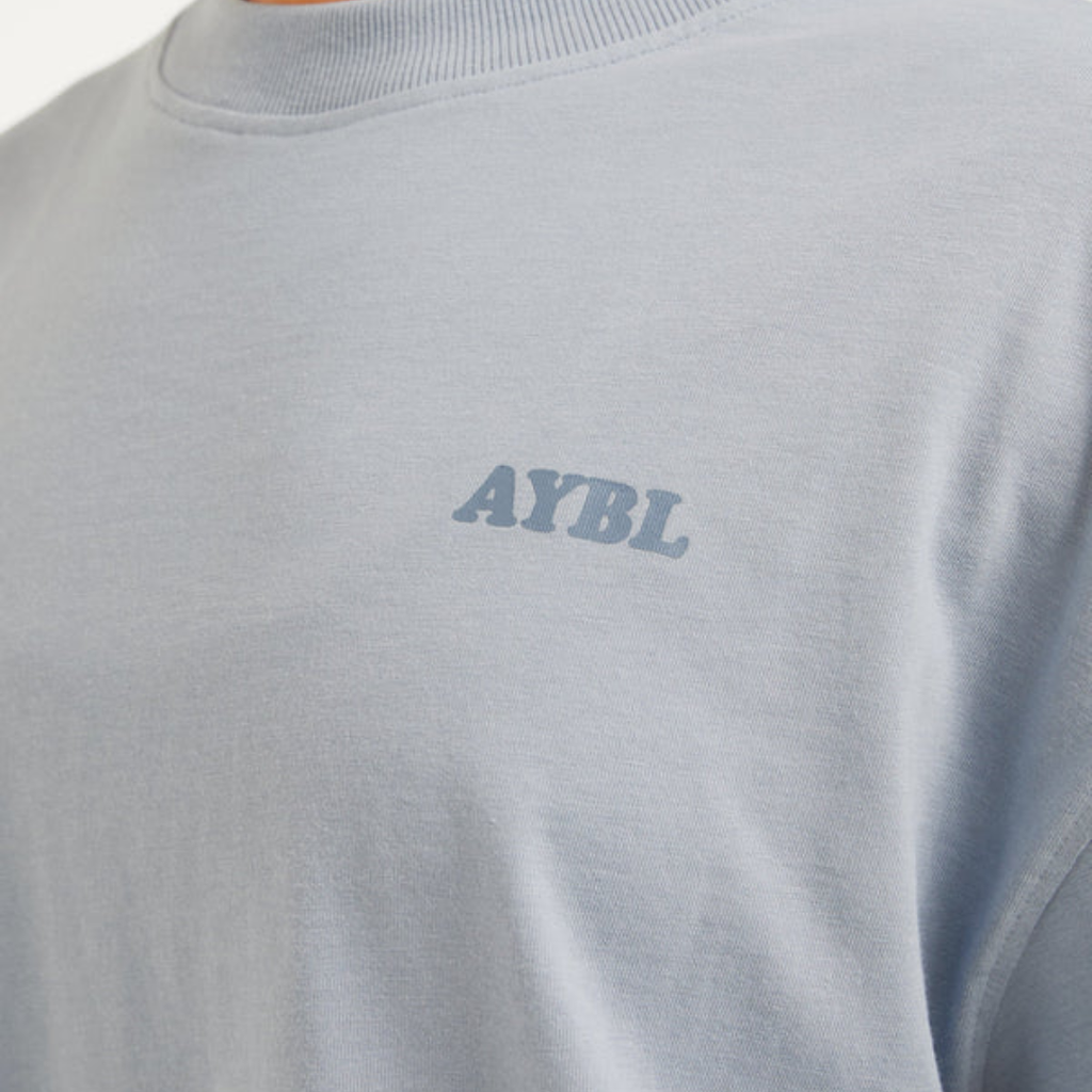 AYBL - Sports Club Wavy Oversized T Shirt - Dusty Blue