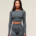 GS - Vital Crop Top - Strong Grey Marl