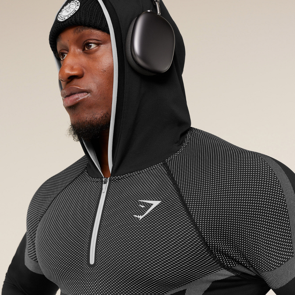 GS - Onyx 5.0 Seamless Hoodie - Black/Light Grey