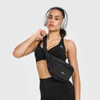 Oner Active - EffortlessLift Seamless Racer Back Sports Bra with White Logo | Black