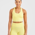 AYBL - Staple Halterneck Crop Top - Pastel Lemon