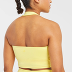 AYBL - Staple Halterneck Crop Top - Pastel Lemon