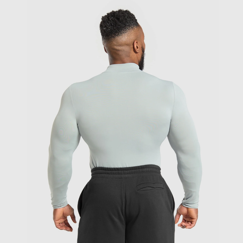 GS - Everyday Seamless Mock Long Sleeve T-Shirt - Silver Grey