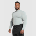 GS - Everyday Seamless Mock Long Sleeve T-Shirt - Silver Grey