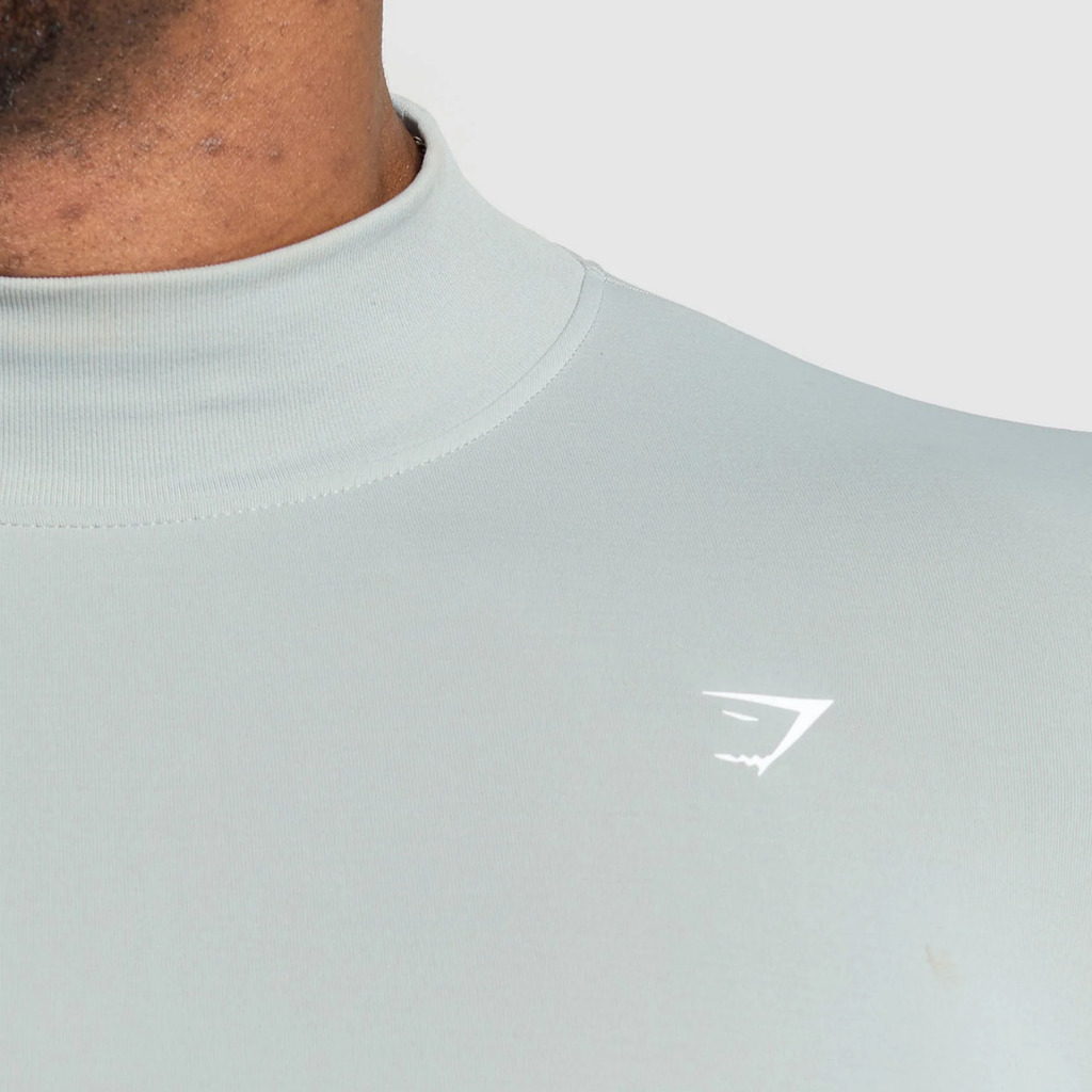 GS - Everyday Seamless Mock Long Sleeve T-Shirt - Silver Grey