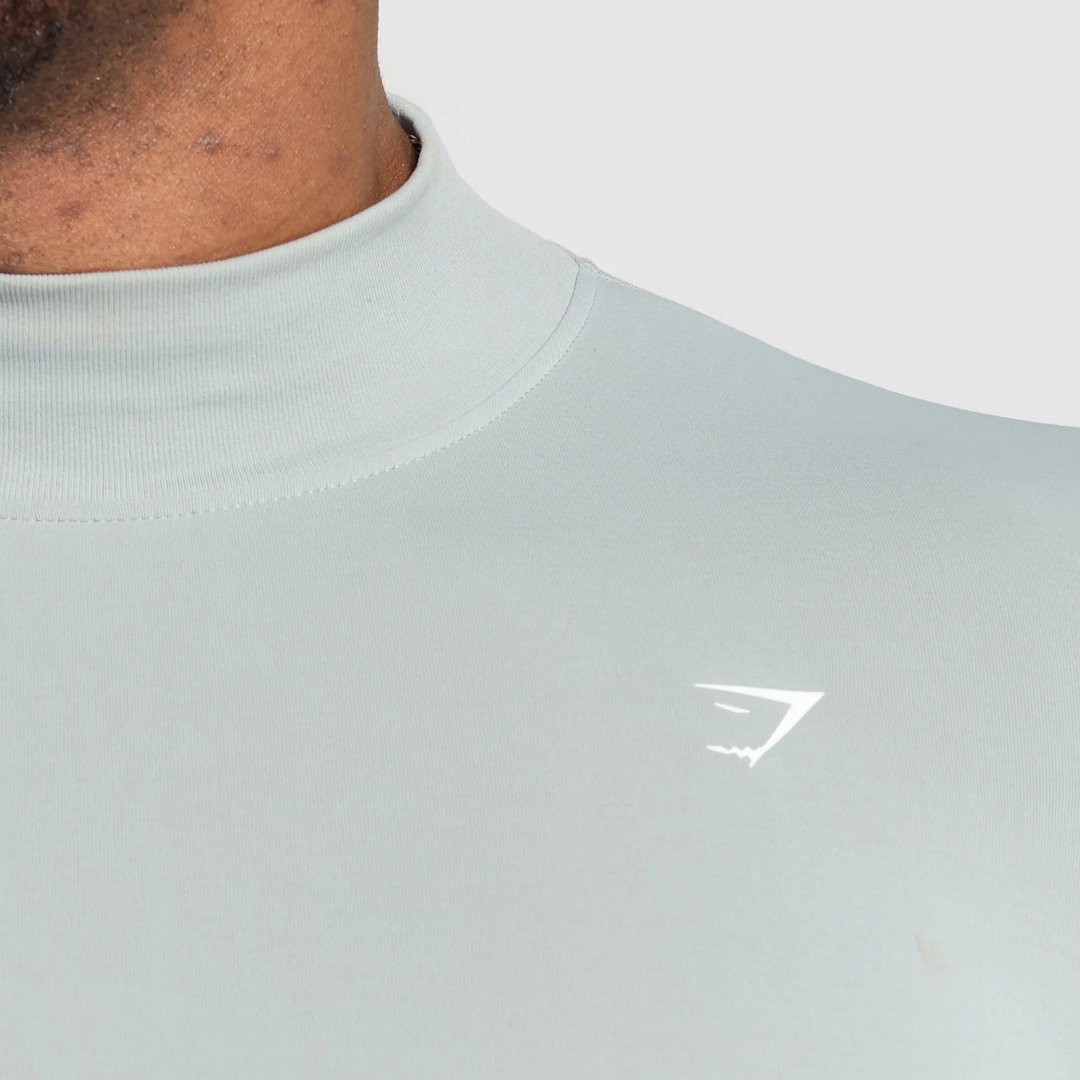 GS - Everyday Seamless Mock Long Sleeve T-Shirt - Silver Grey